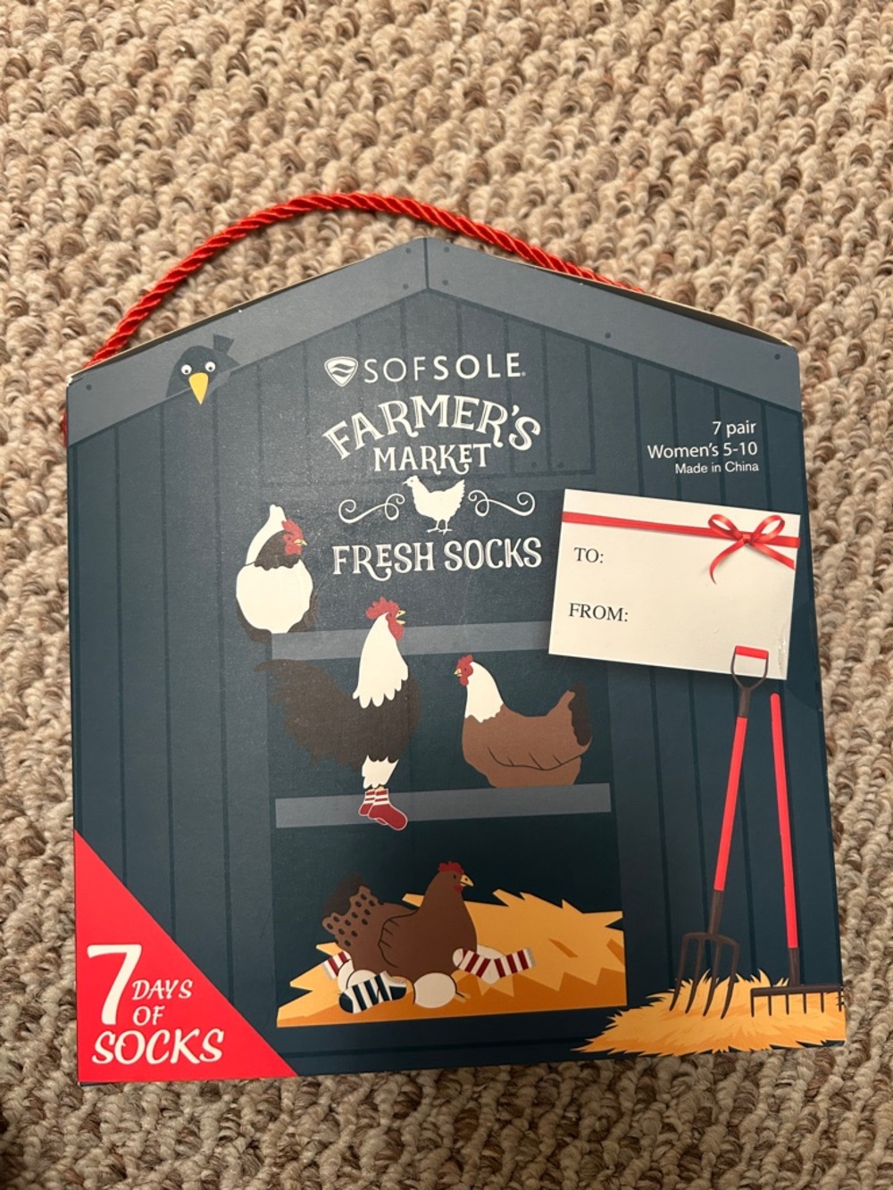 SofSole 7-Pair Women's Sock Pack - Navy with Red Accents